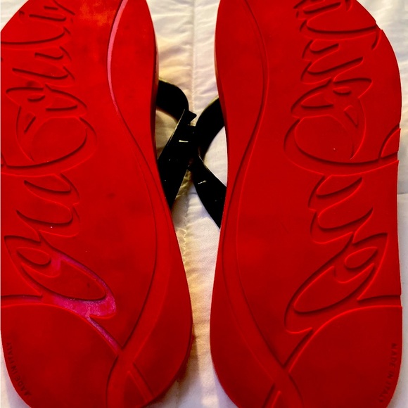CHRISTIAN LOUBOUTIN red FLIP FLOPS - Picture 2 of 7